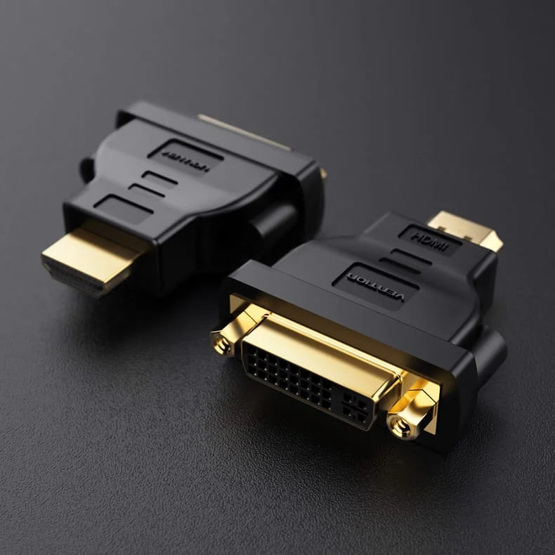 HDMI to DVI and DVI to HDMI adapter black