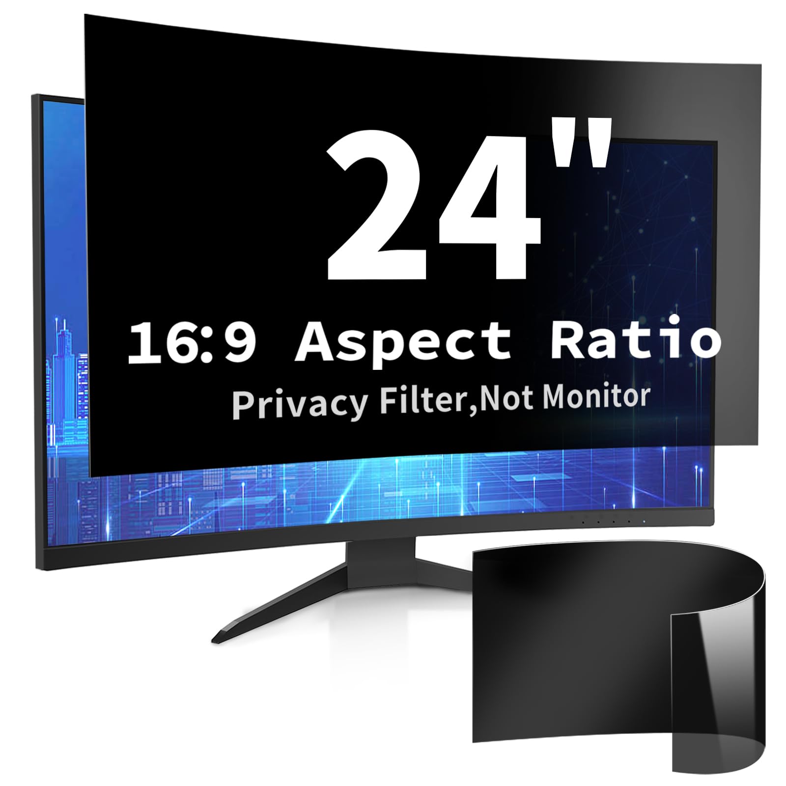 Anti-glare screen protector for 24" desktop monitors
