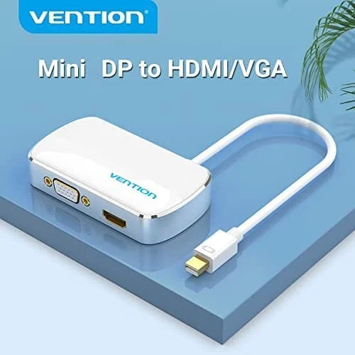 High-Speed Mini DisplayPort to HDMI VGA Adapter Vention White
