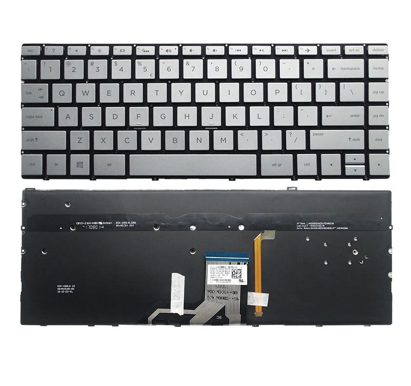 HP Spectre 13-AC Silver Backlit Keyboard Replacement
