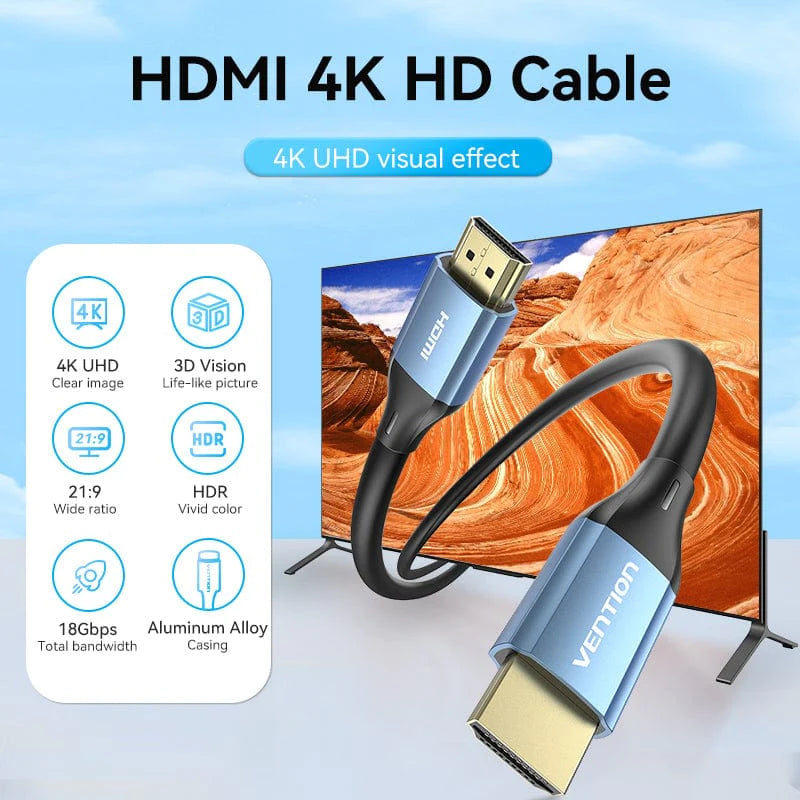 High-speed 5M blue HDMI cable 4K by Vention
