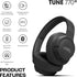 Over-ear JBL Tune 770NC headphones with noise cancelling
