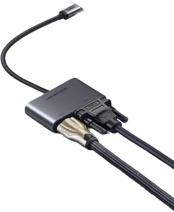 Compact UGREEN CM162 USB-C hub with HDMI and VGA outputs
