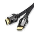 High-quality 1M black nylon braided HDMI cable

