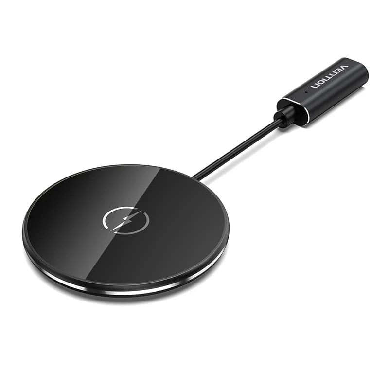 Vention Wireless Charger 15W Ultra-thin Mirrored Surface – Black