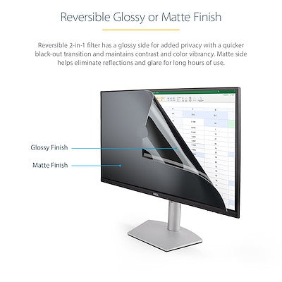 Anti-glare and anti-spy 27" monitor screen protector
