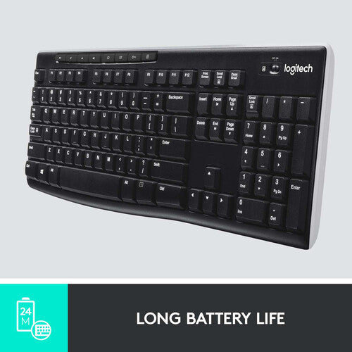 Logitech K270 wireless keyboard for desktops and laptops

