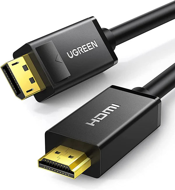 Durable UGREEN DP to HDMI cable for desktops, laptops, and TVs
