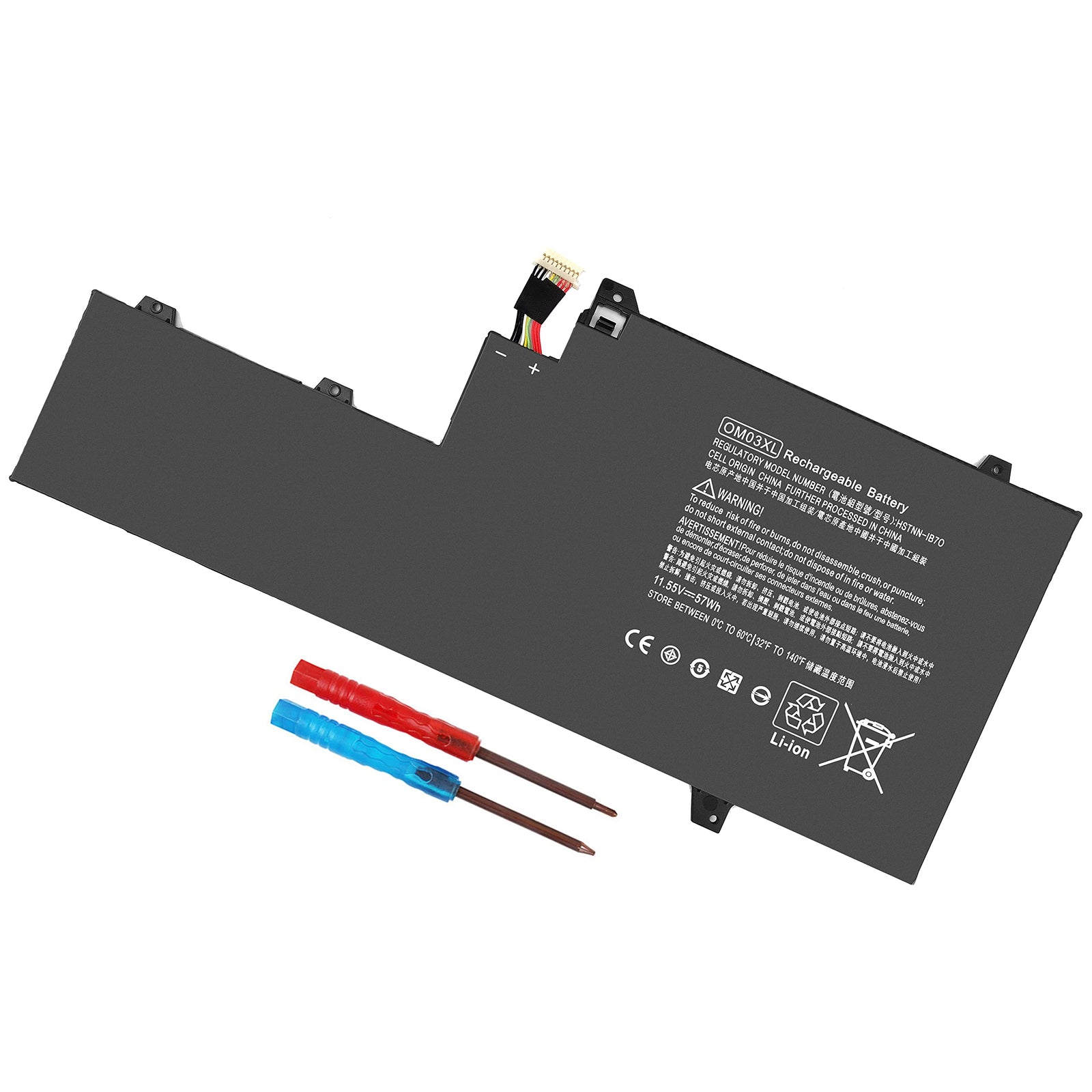 High-capacity HP OM03XL battery
