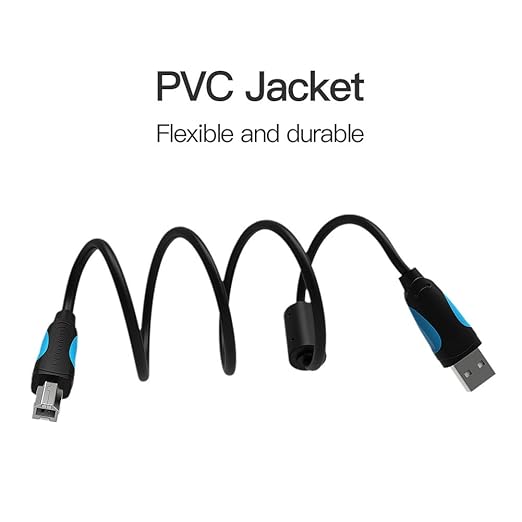 TechHaven Vention black 10M USB A to B printer cable high speed
