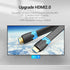 Durable black flat HDMI cable 1.5m Vention
