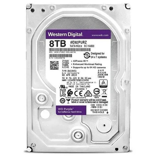 WD 8TB Purple Drive for Security Systems
