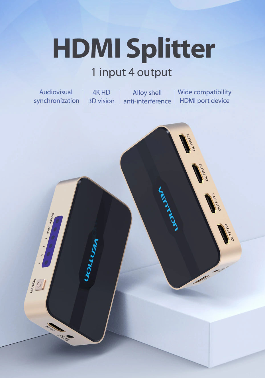 Vention 1 to 2 HDMI splitter high-quality
