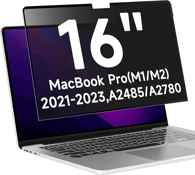 Privacy filtre for MacBook for work, travel, and public spaces
