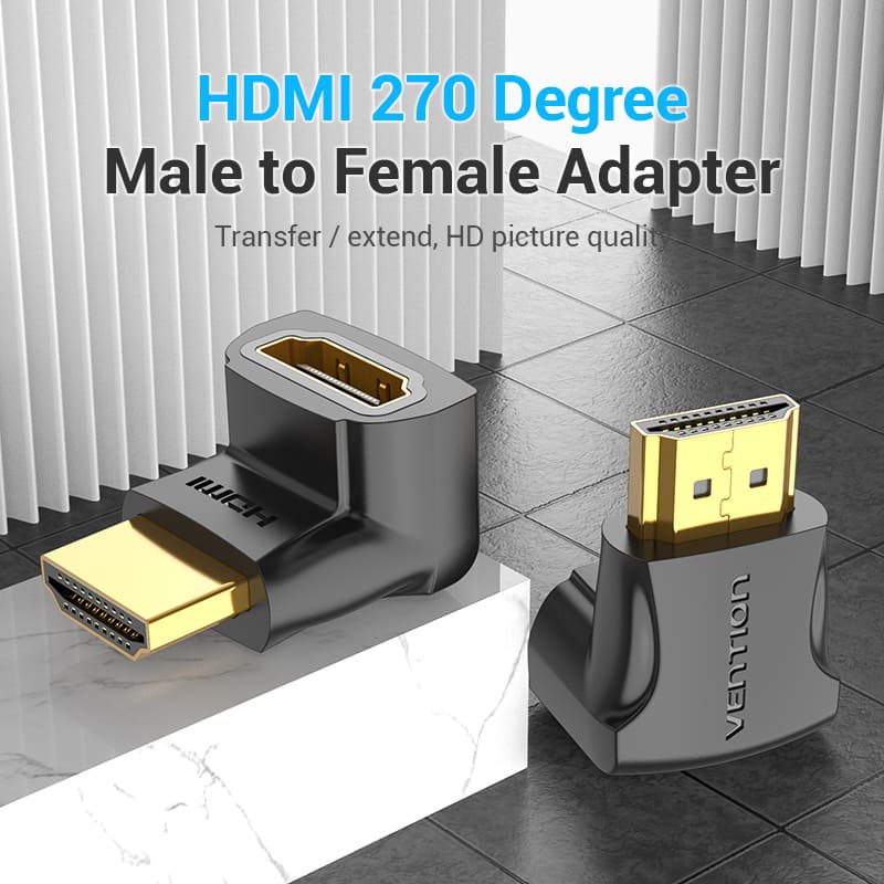 Durable Vention HDMI 270-degree angle adapter
