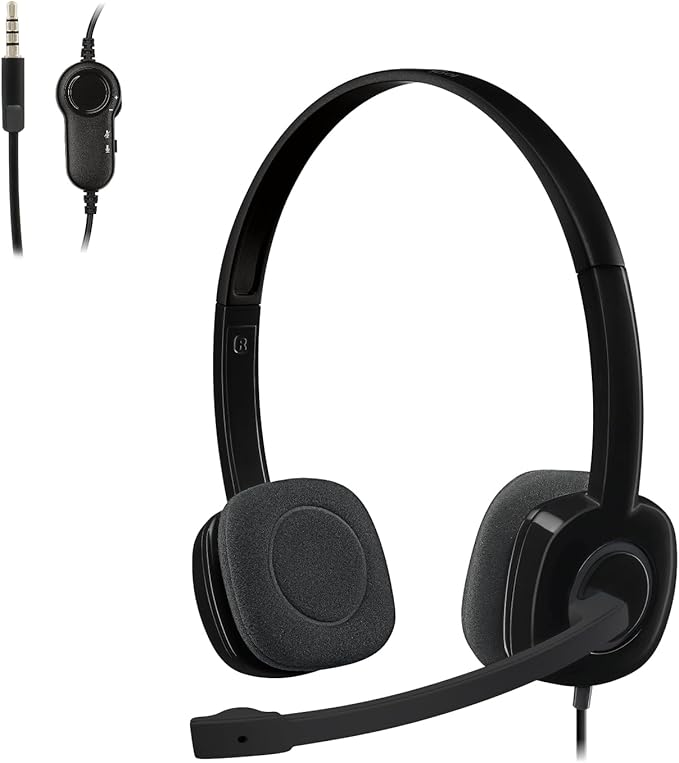 Comfortable Logitech H151 headset for PC and laptop
