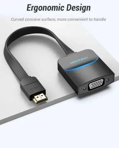 High-performance VGA to HDMI converter 0.15m black
