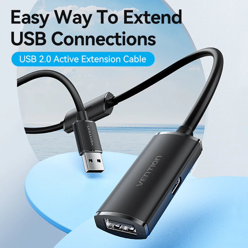 TechHaven Vention A male to A female USB 2.0 extension cable 5m black
