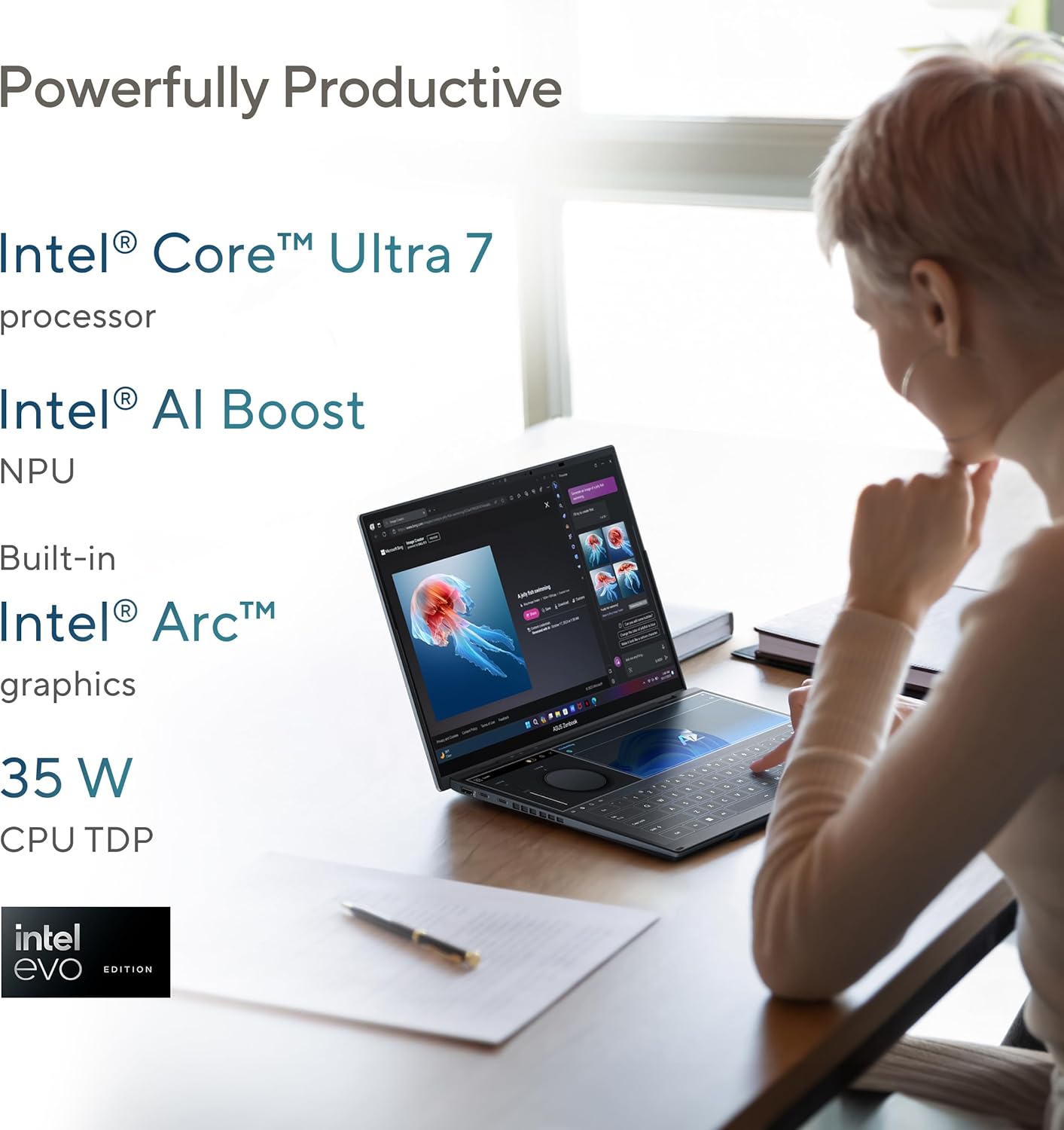 Powerful ASUS Zenbook with dual 3K OLED displays
