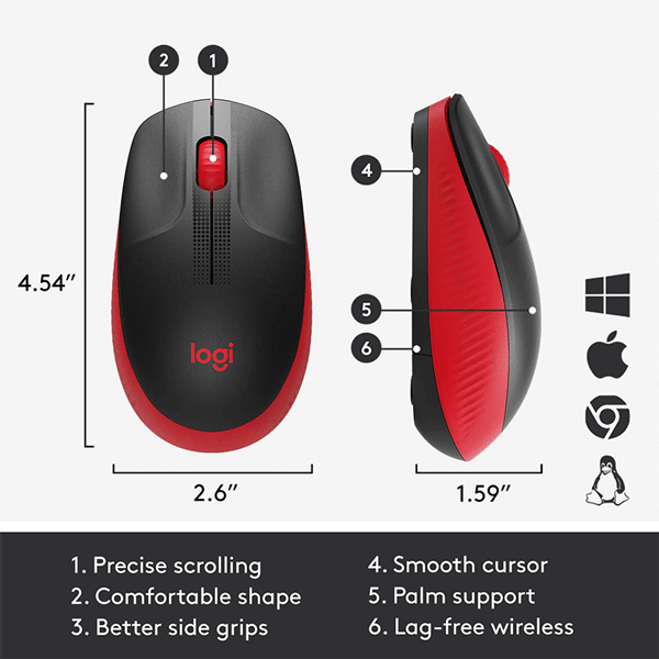 Reliable wireless mouse for office and home
