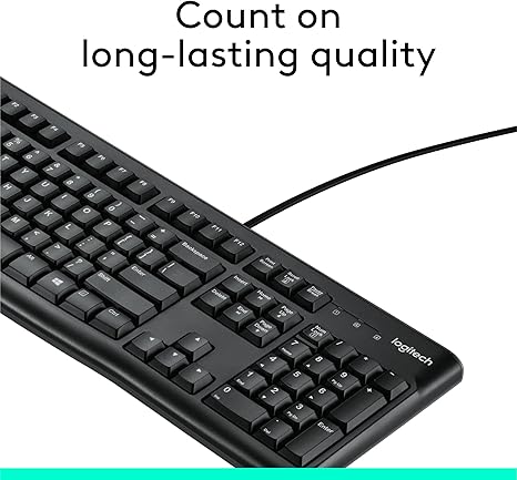 Durable Logitech K120 keyboard for PC and laptop
