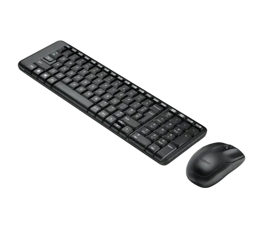 Ergonomic Logitech MK220 keyboard and mouse for PC and laptop
