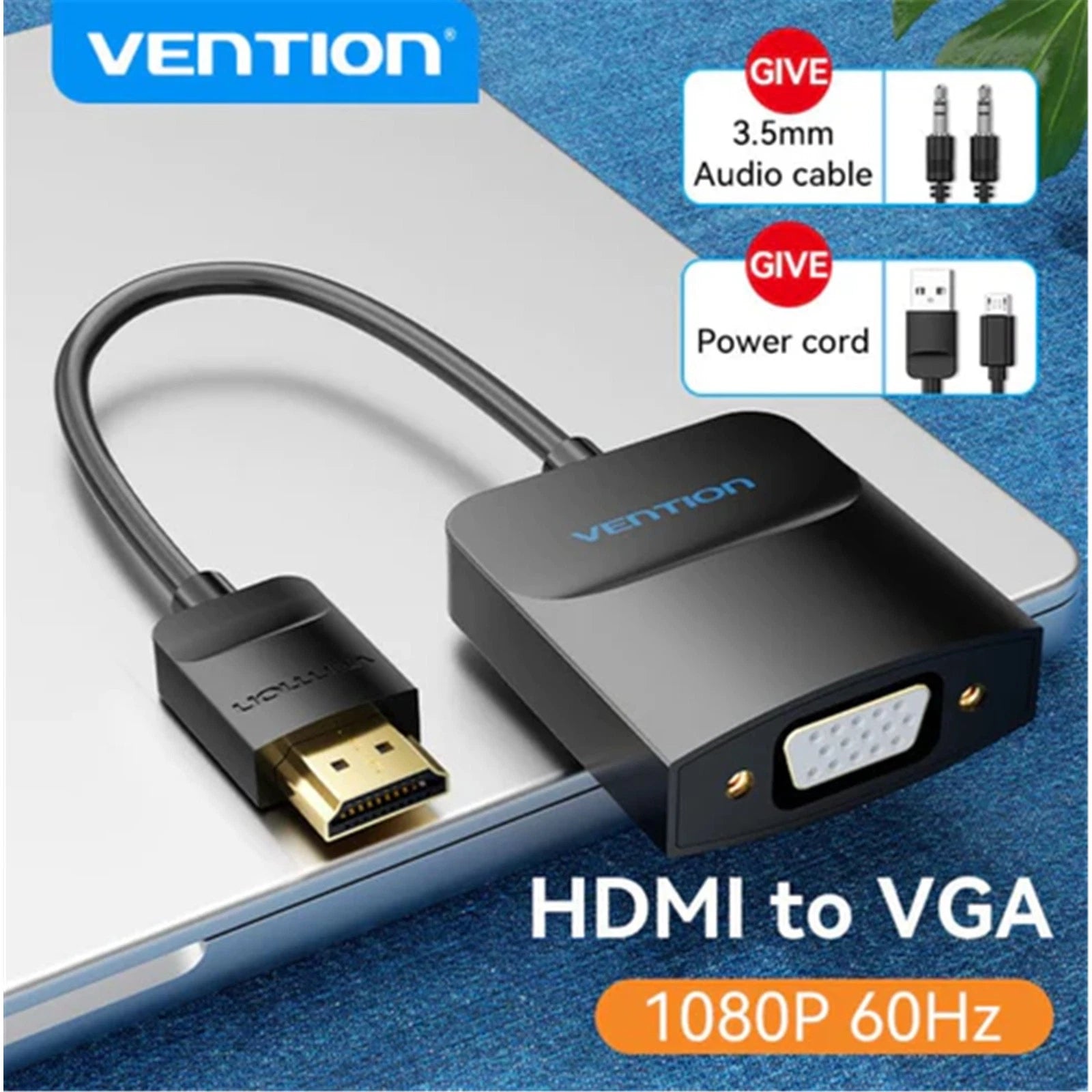 HDMI to VGA Converter 0.15M Vention Black
