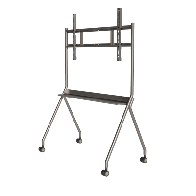 Sturdy Dahua DHI-PKC-MS0A mobile stand holding large smart interactive display
