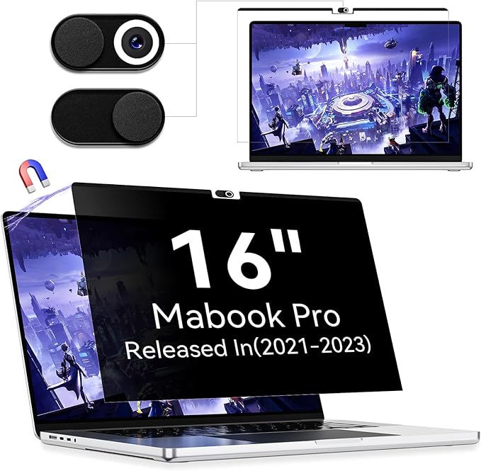 13-inch MacBook A2485 privacy screen filter for office and travel use
