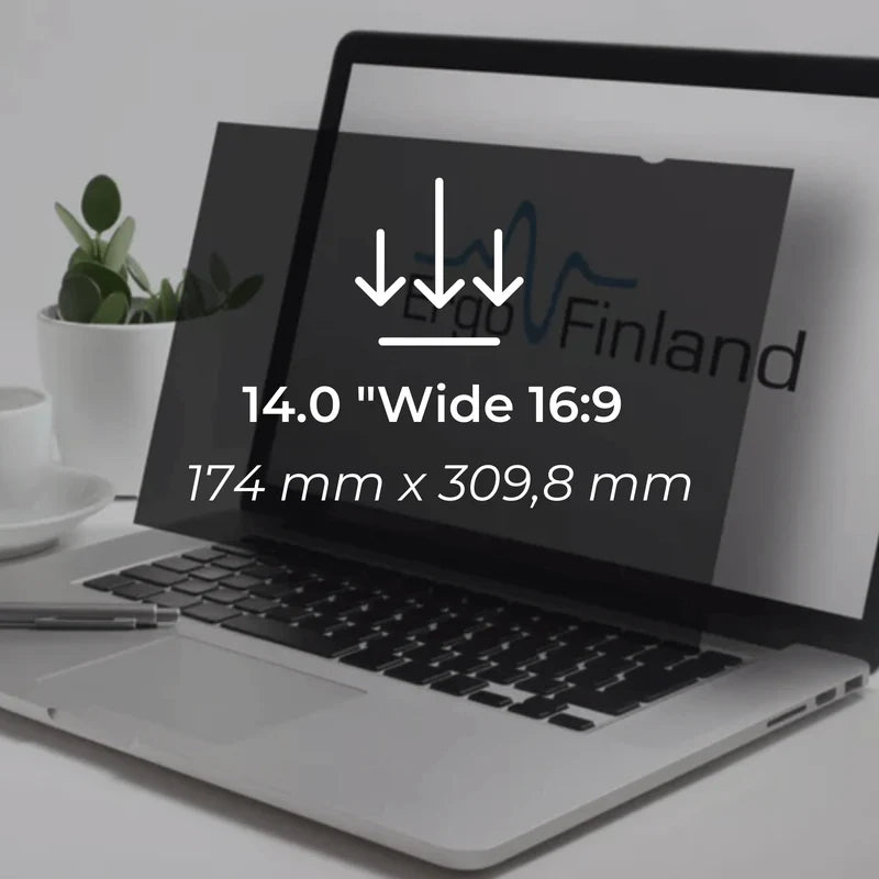 Protect sensitive data with 14.0-inch wide laptop privacy filter
