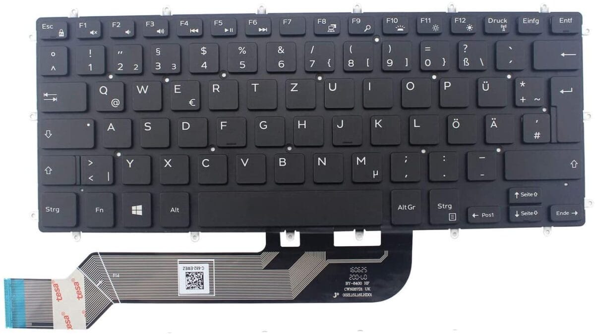 OEM Dell Inspiron 13 7375 backlit keyboard replacement
