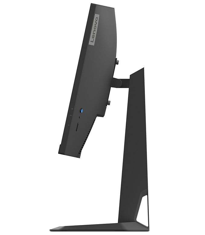 Lenovo G27qc-30 Curved Gaming Monitor Ports and Stand
