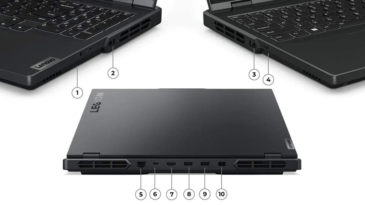 Lenovo Legion 5 16IRX9 backlit keyboard and 16-inch WQXGA display