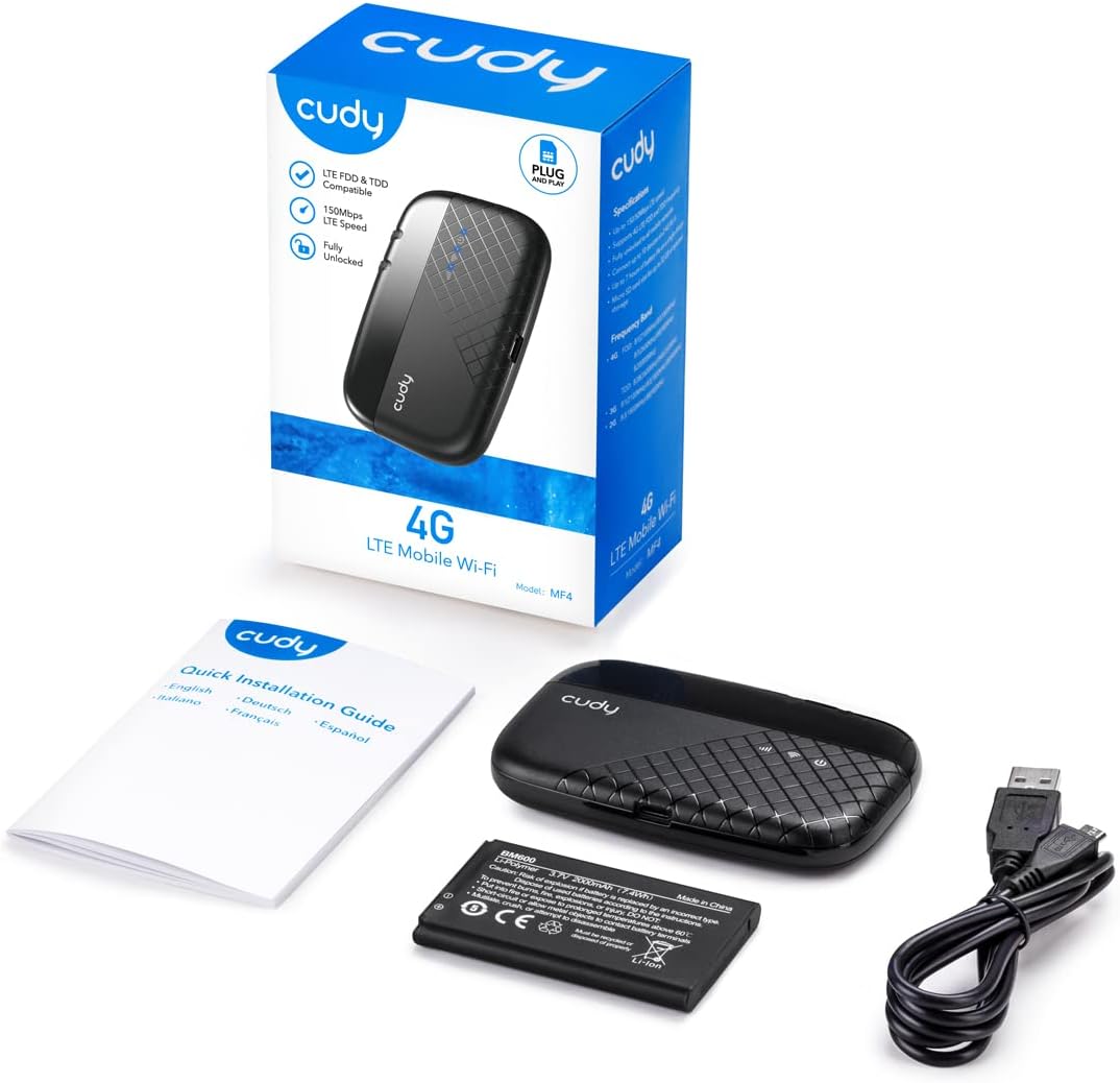 CUDY MF4 LTE Mi-Fi device for multiple device connectivity
