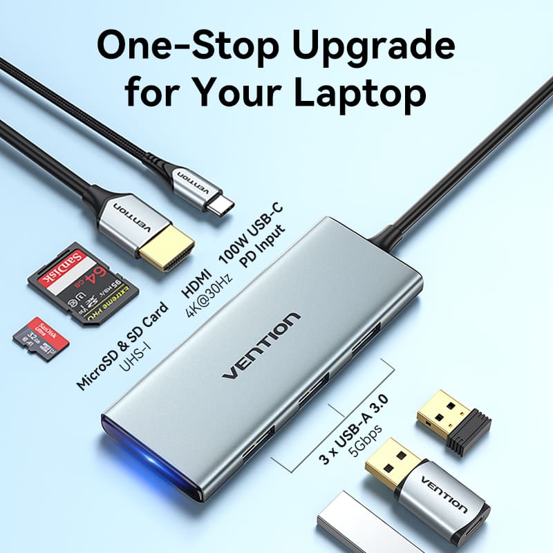 Vention USB-C 7-in-1 hub with HDMI, PD 
