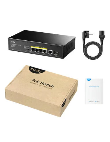 CUDY 120W PoE switch for office and home networking
