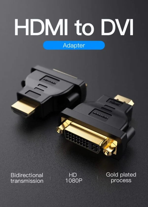 Durable Vention HDMI DVI adapter for monitors and TVs