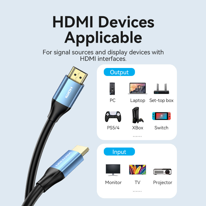 Vention durable 3M aluminum alloy HDMI 4K cable
