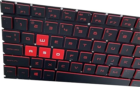 HP Omen 15X 15-ce000 laptop keyboard with LED backlight

