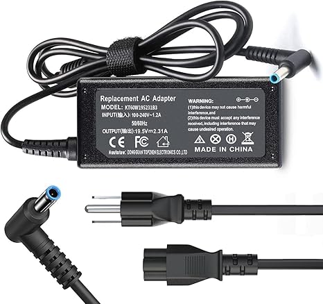 Genuine HP 45W slim blue pin adapter