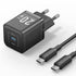 Vention 1-Port USB-C Wall Charger (20W) UK Plug – Black