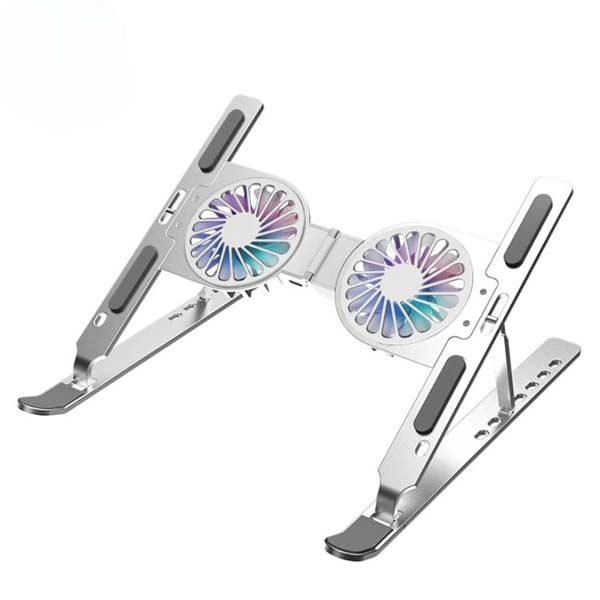 Portable Laptop Stand Aluminium Double Fan