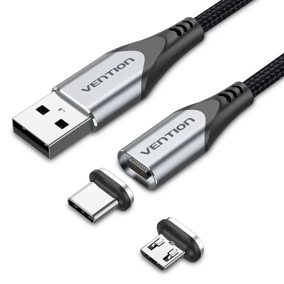 Durable Vention USB-C and Micro-B Magnetic Cable