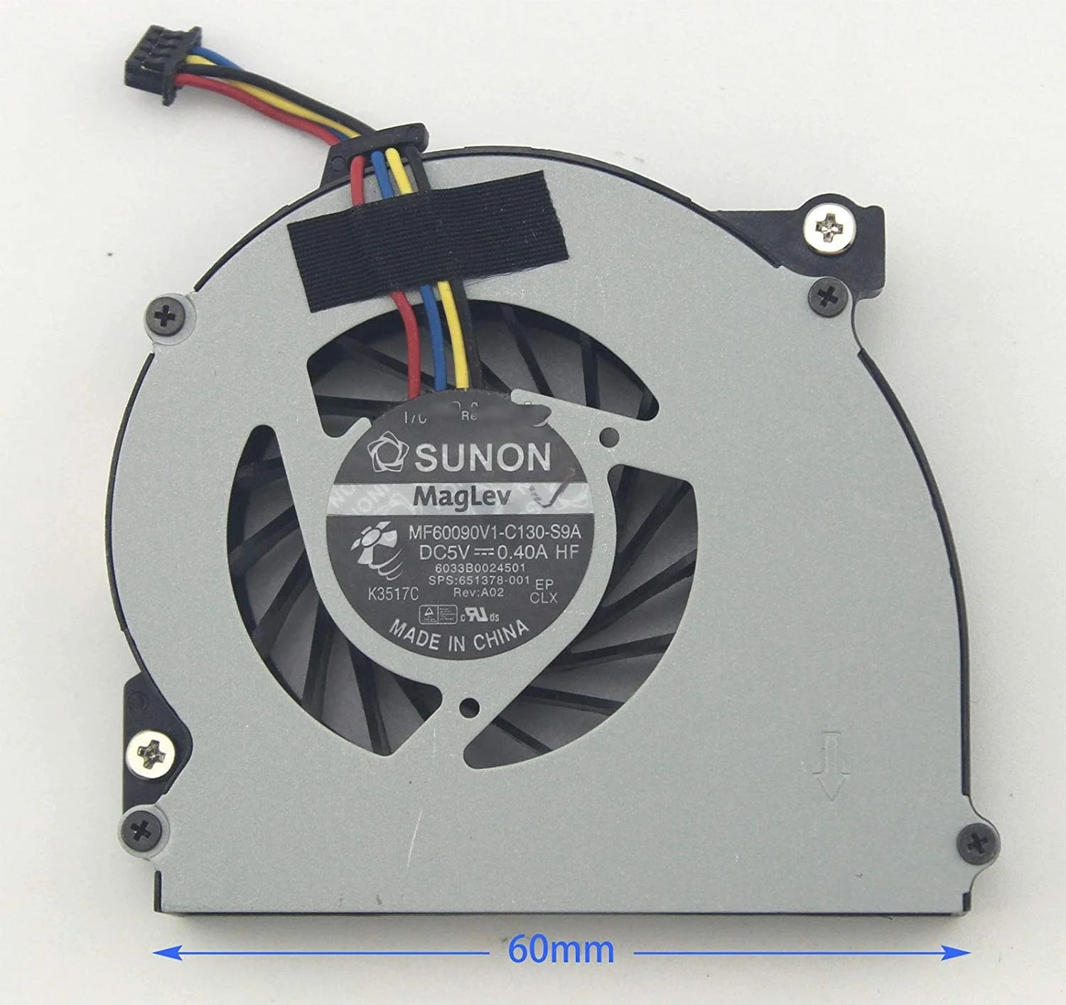 Genuine replacement fan for HP EliteBook 2570P / 2560P
