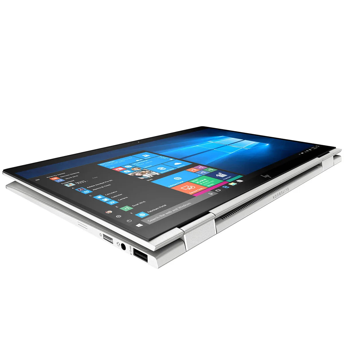 HP business laptop with 360-degree flip touchscreen