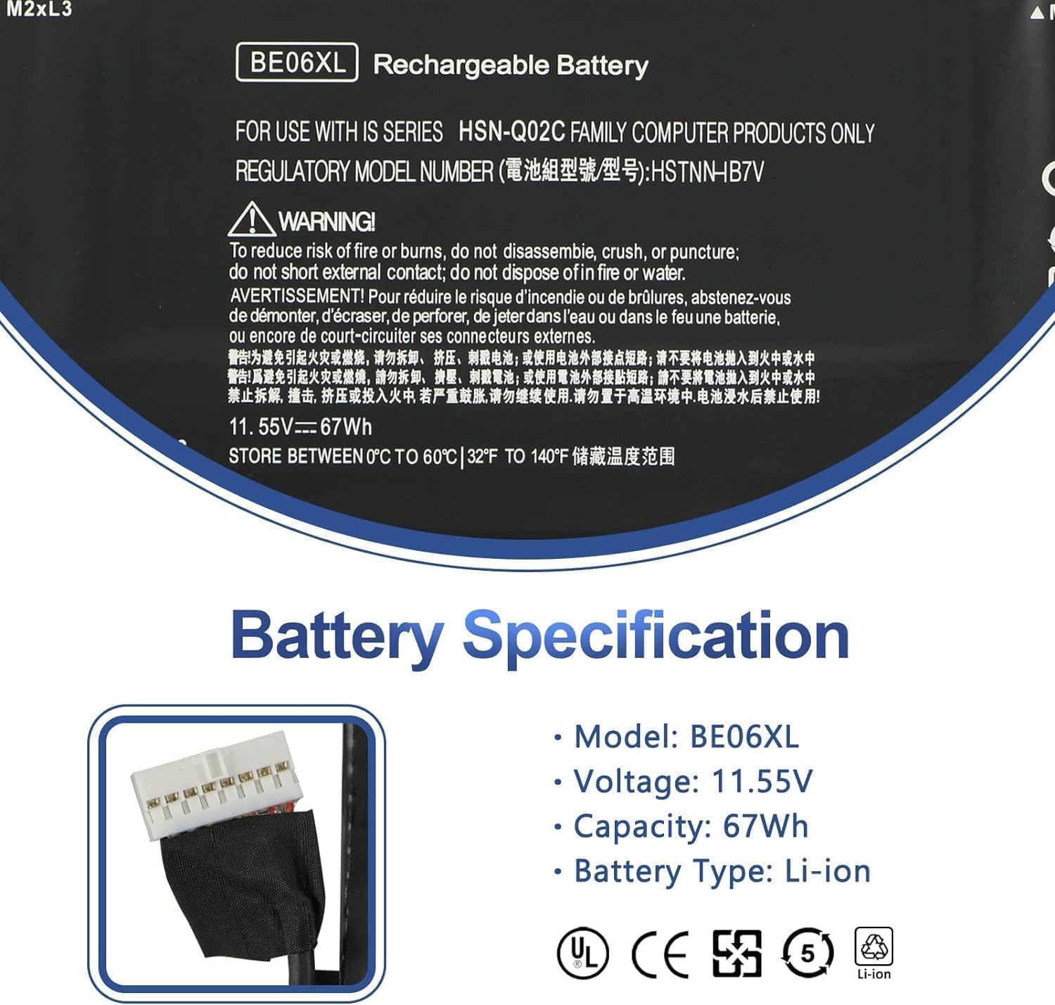 High-quality BE06XL battery