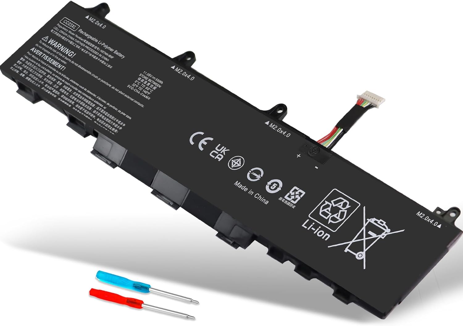 Original HP CC03XL rechargeable lithium-ion battery