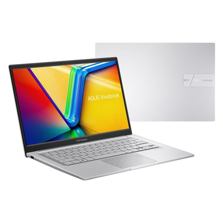Silver ASUS Vivobook 14 with backlit keyboard