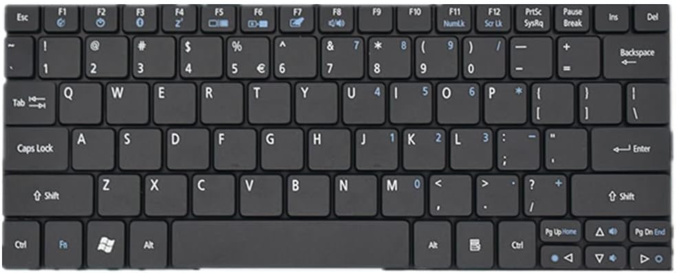 Acer Aspire 1810 1410 1820 751H Black US Keyboard Layout