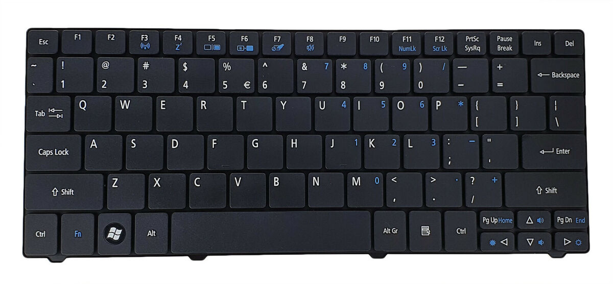 Acer Aspire 1810 1410 1820 751H Black US Keyboard Layout